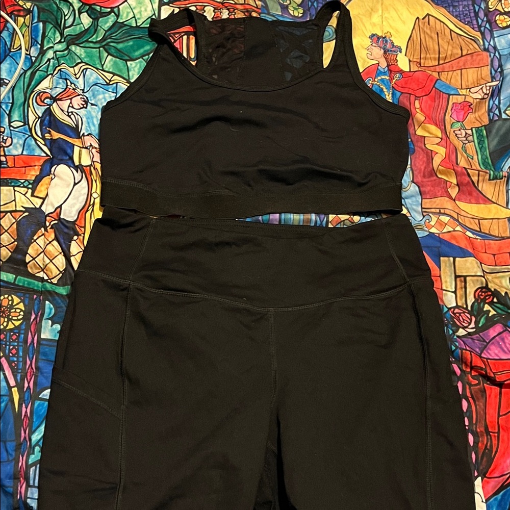 torrid Black Athletic Sports Bra & High-Waist Leggings Set